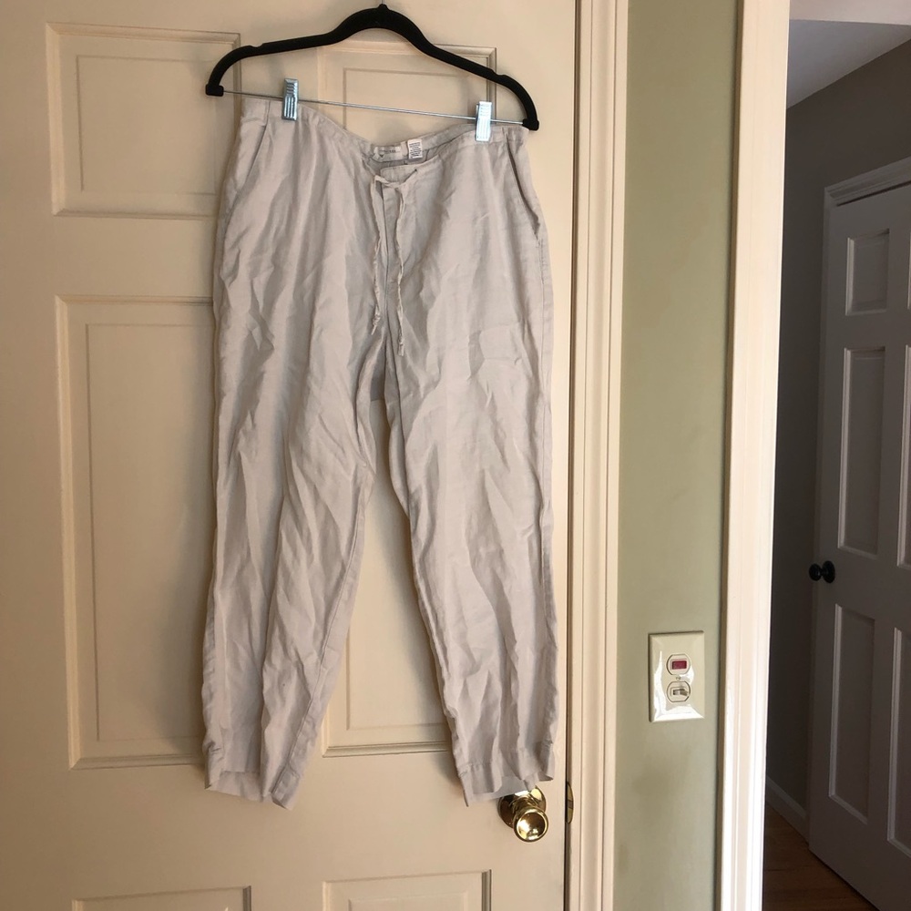 Old Navy Light cream  Straight-Leg Women’s linen Pants